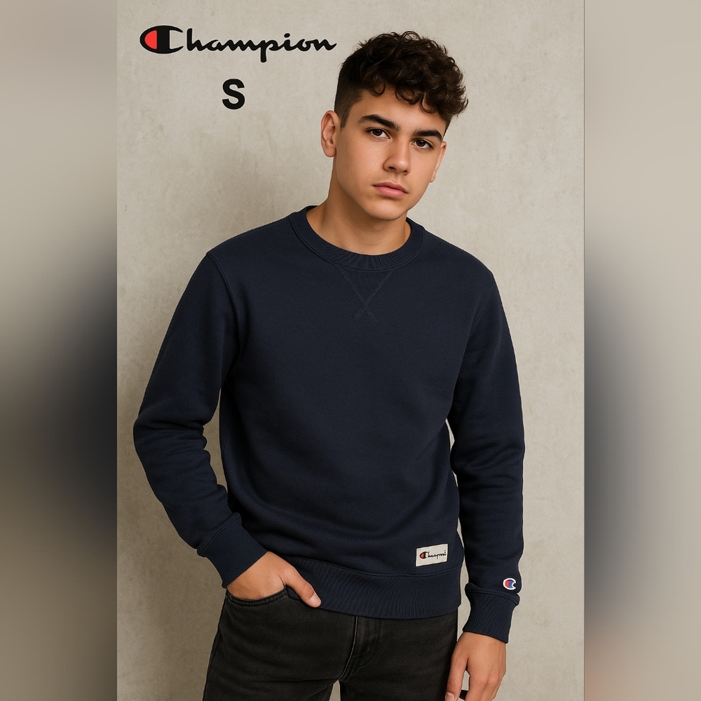 Champion Men’s Black Crewneck Sweatshirt Size S